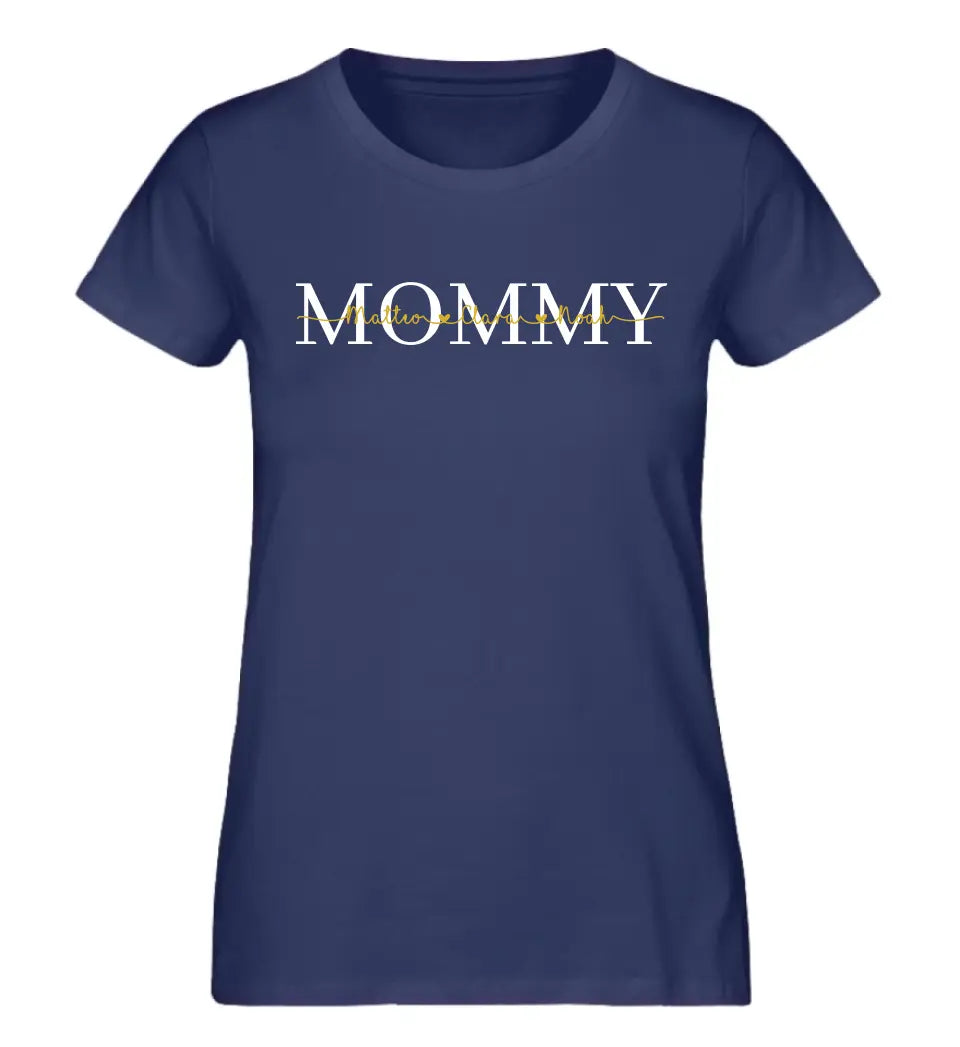 Mommy Personalisiertes Premium Shirt aus Biobaumwolle