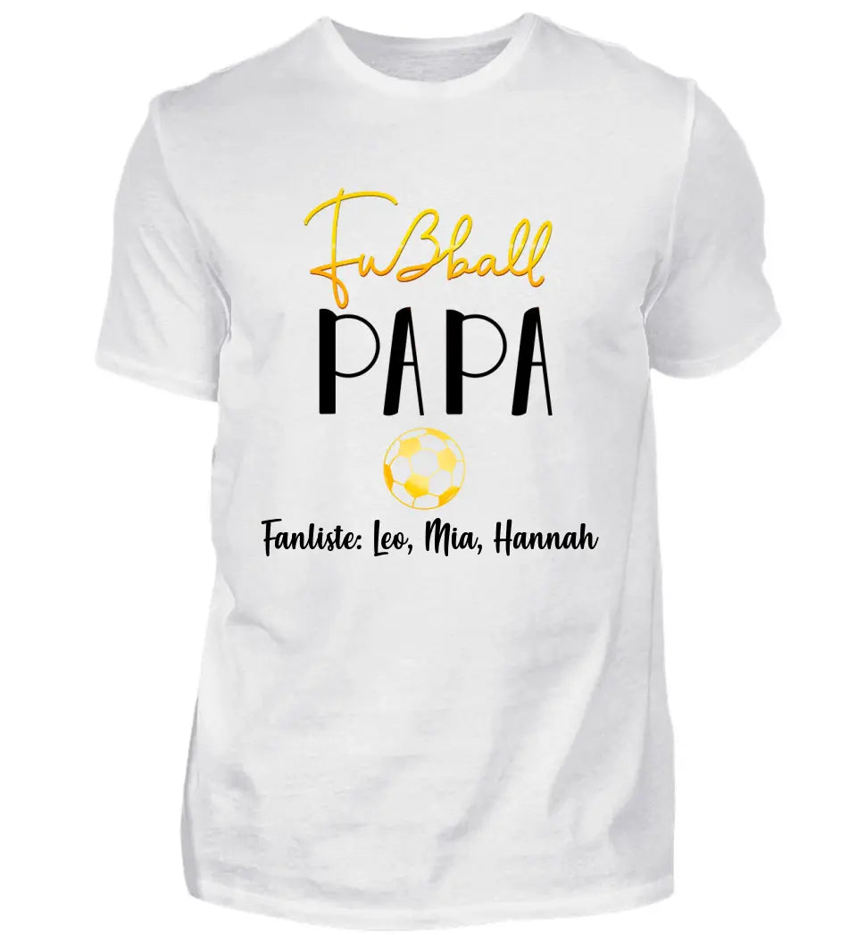 Fußball-Papa Fanliste Premium T-Shirt aus Biobaumwolle