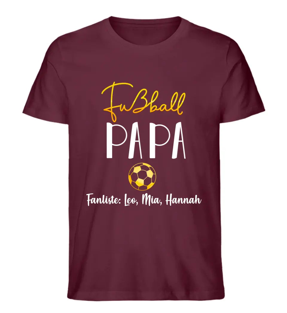 Fußball-Papa Fanliste Premium T-Shirt aus Biobaumwolle