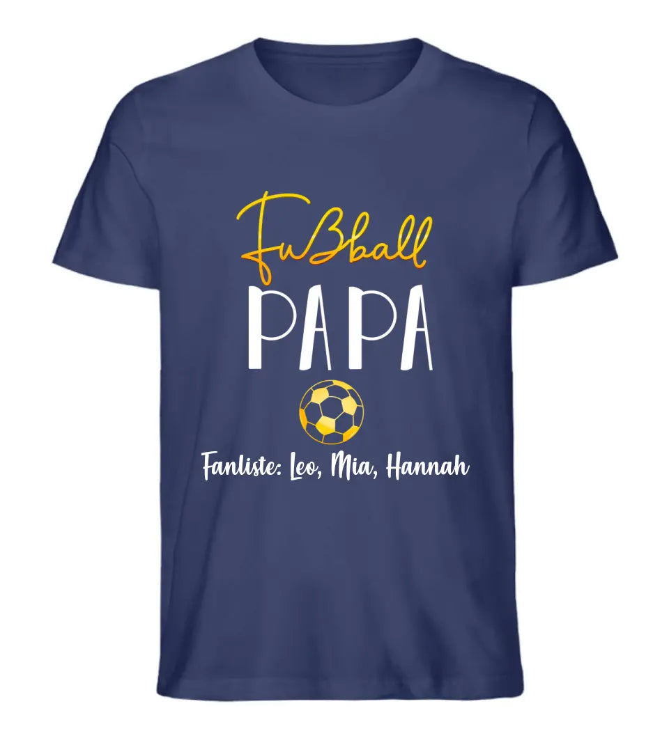 Fußball-Papa Fanliste Premium T-Shirt aus Biobaumwolle