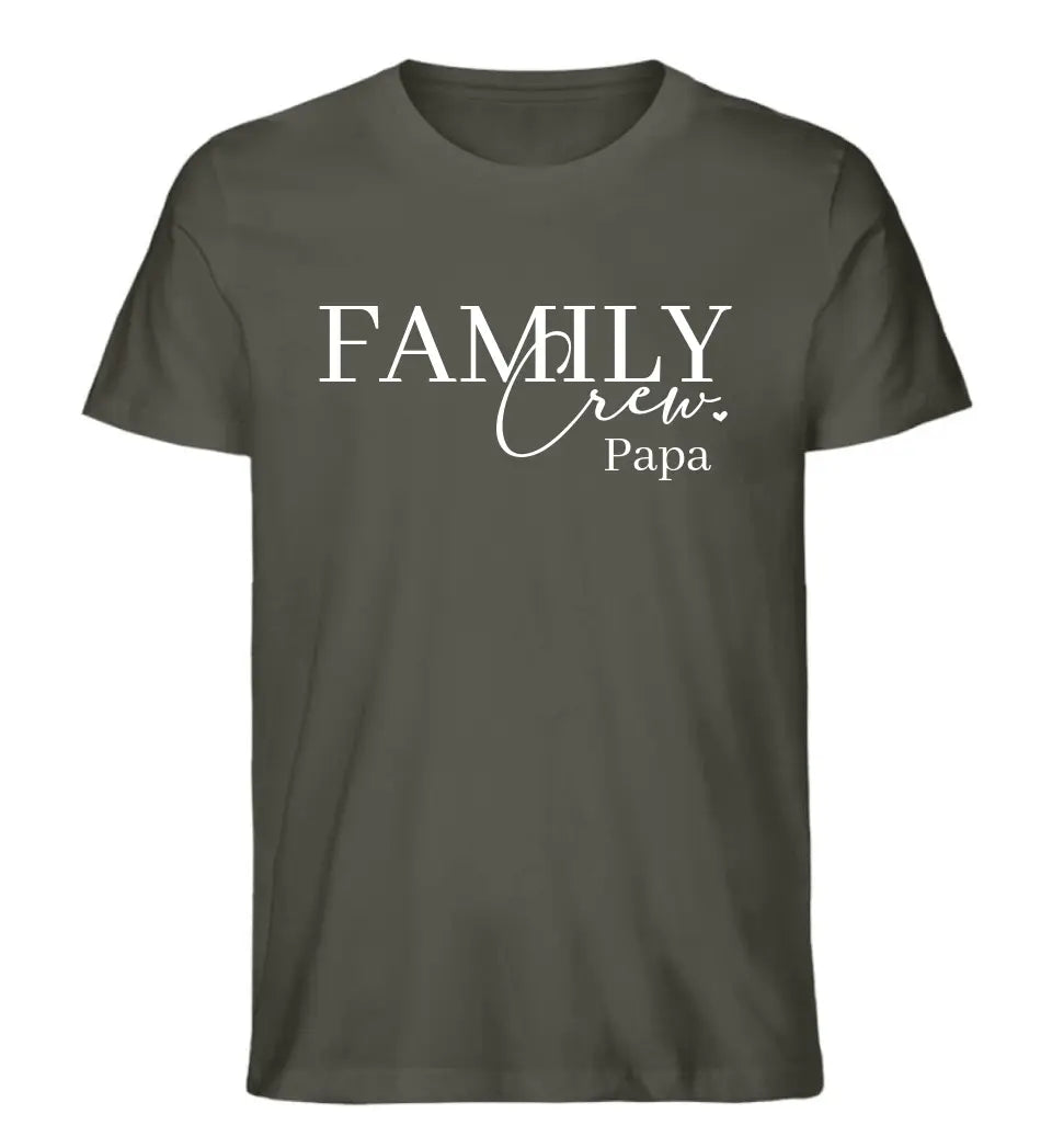 Family Crew T-Shirt für Papa personalisiert