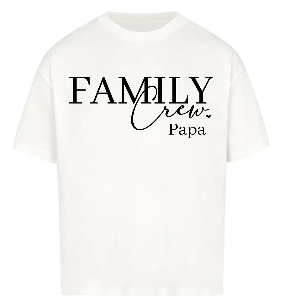 Family Crew T-Shirt für Papa personalisiert