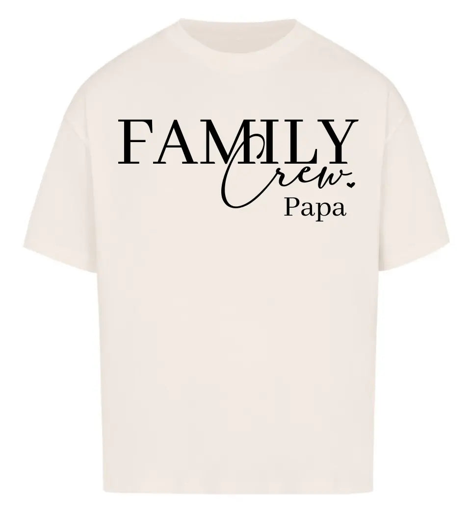 Family Crew T-Shirt für Papa personalisiert