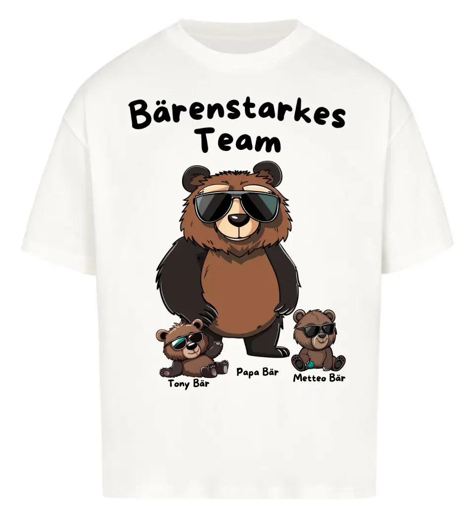 Papa Bär - Bärenstarkes Team - personalisiertes T-Shirt