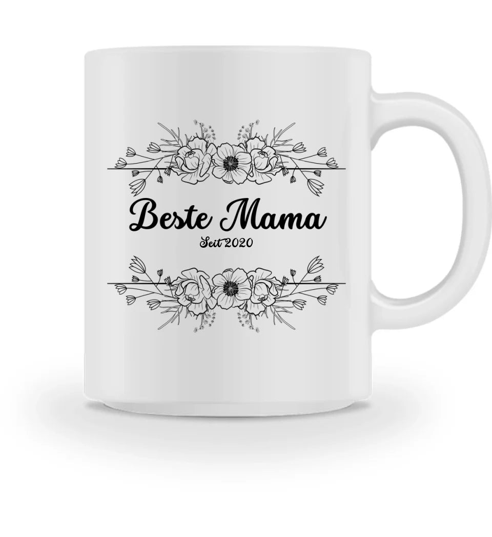 Beste Mama seit Tasse personalisierbar