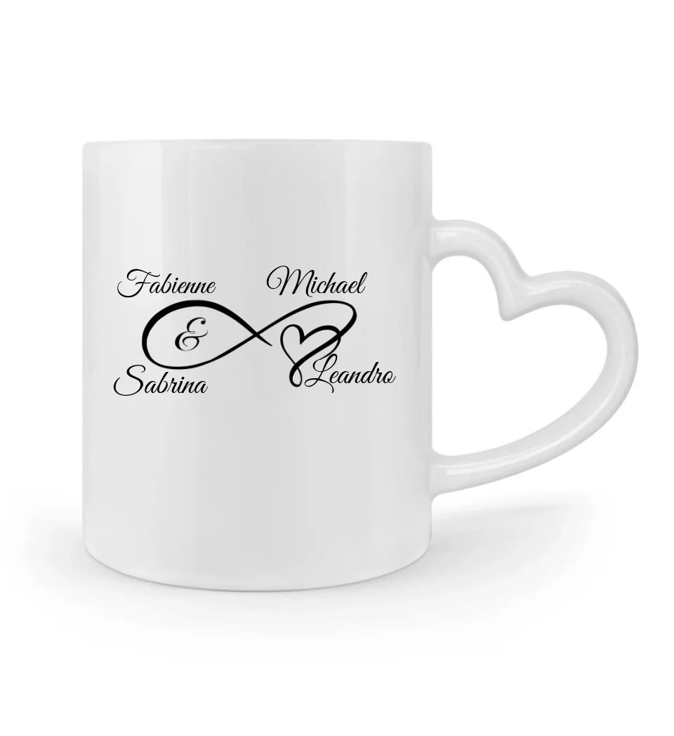 Infinity Love Tasse personalisierbar