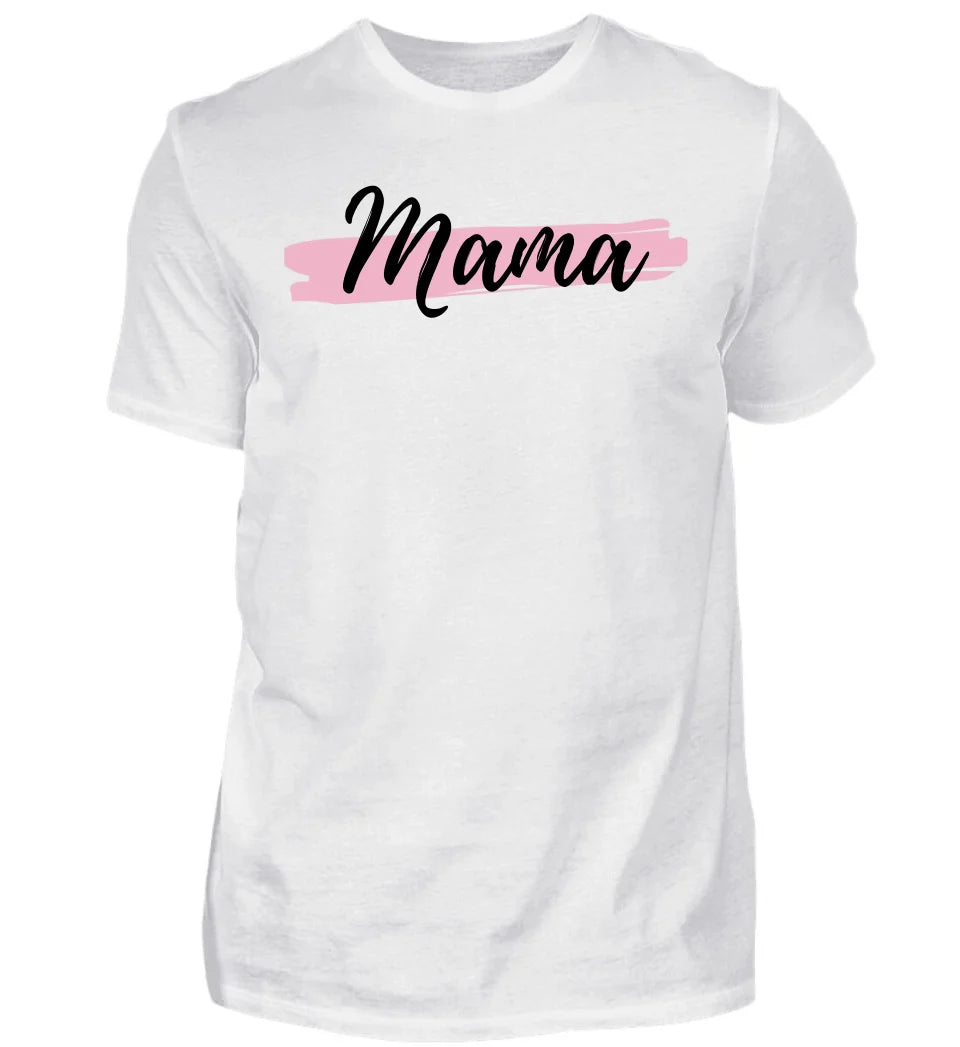 Papa Mama Opa Oma mit Farbstreifen - Premium Shirt aus Biobaumwolle personalisierbar