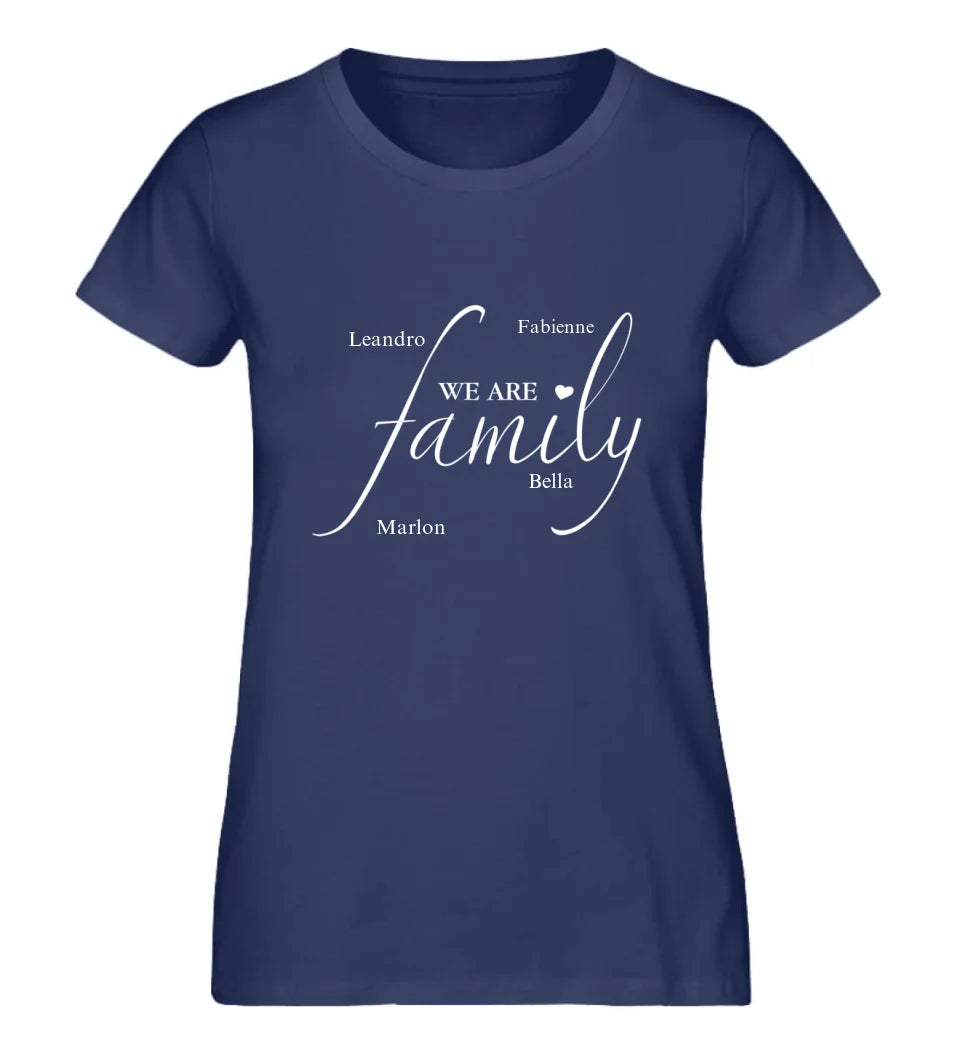 Family personalisiertes Premium Damen Shirt aus Biobaumwolle