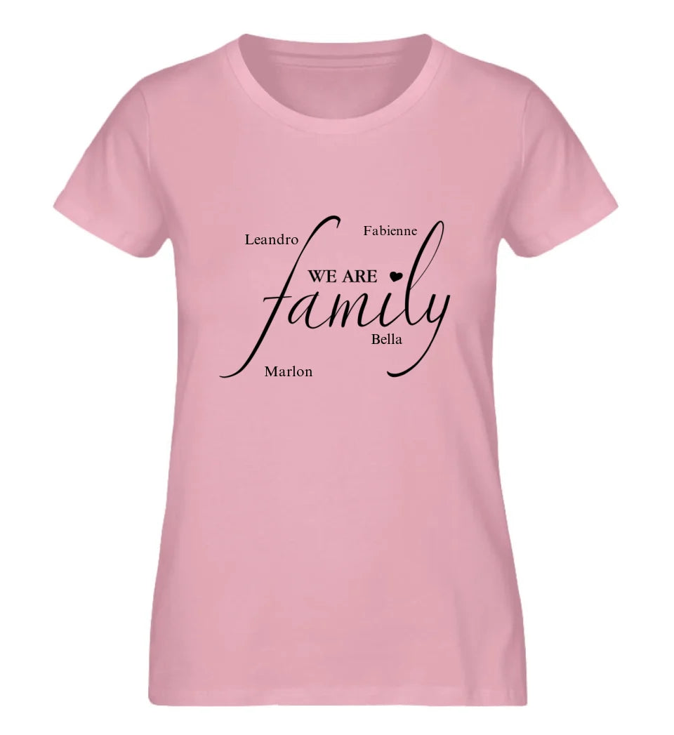 Family personalisiertes Premium Damen Shirt aus Biobaumwolle