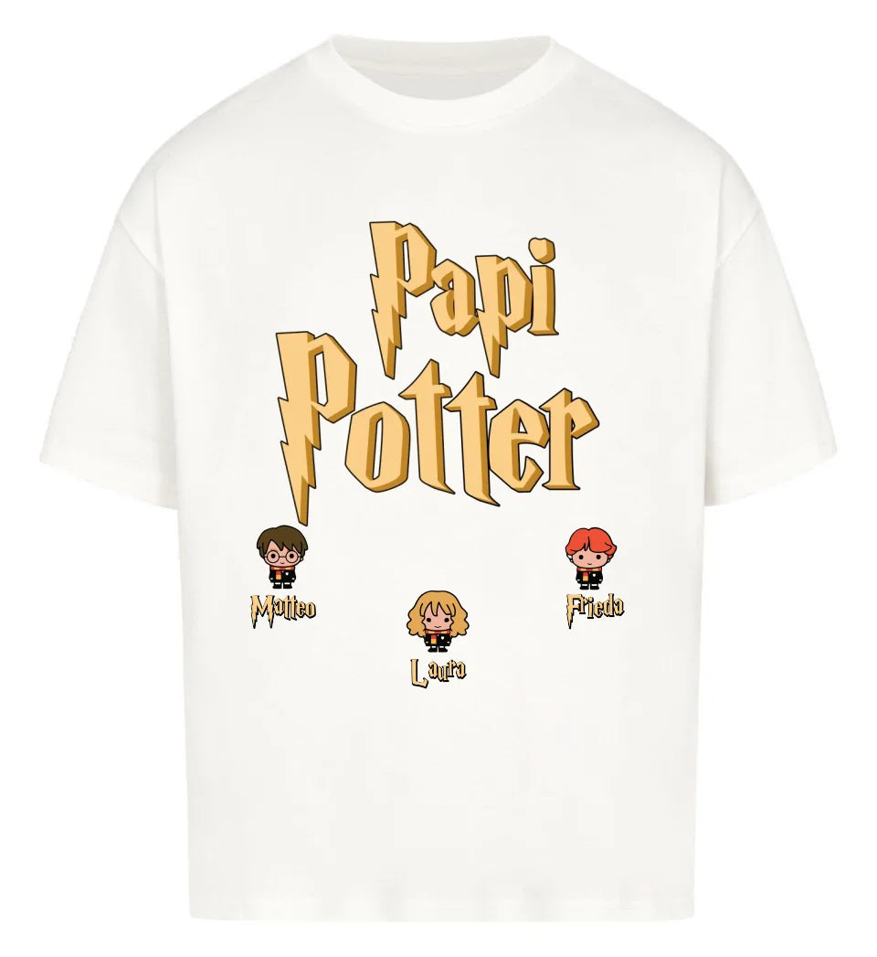 Papi Potter personalisiertes Premium Unisex Shirt aus Biobaumwolle