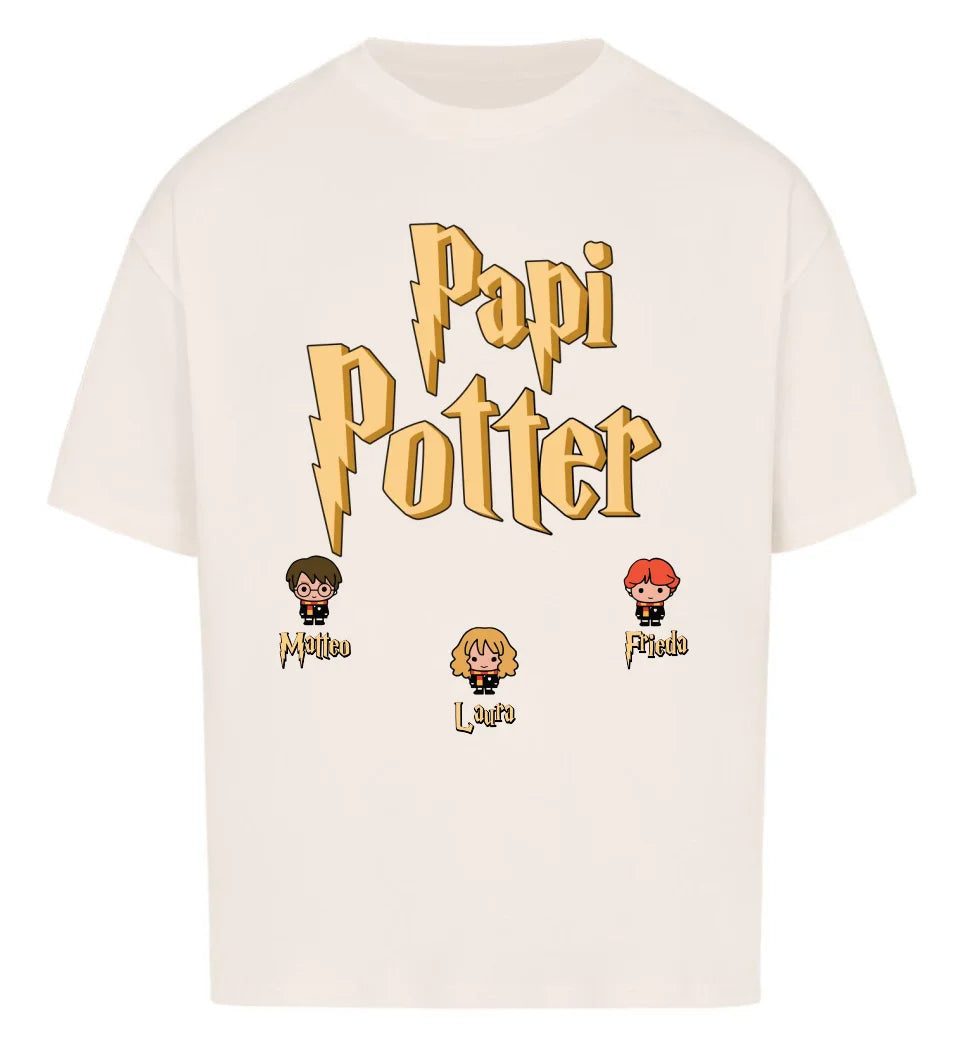 Papi Potter personalisiertes Premium Unisex Shirt aus Biobaumwolle