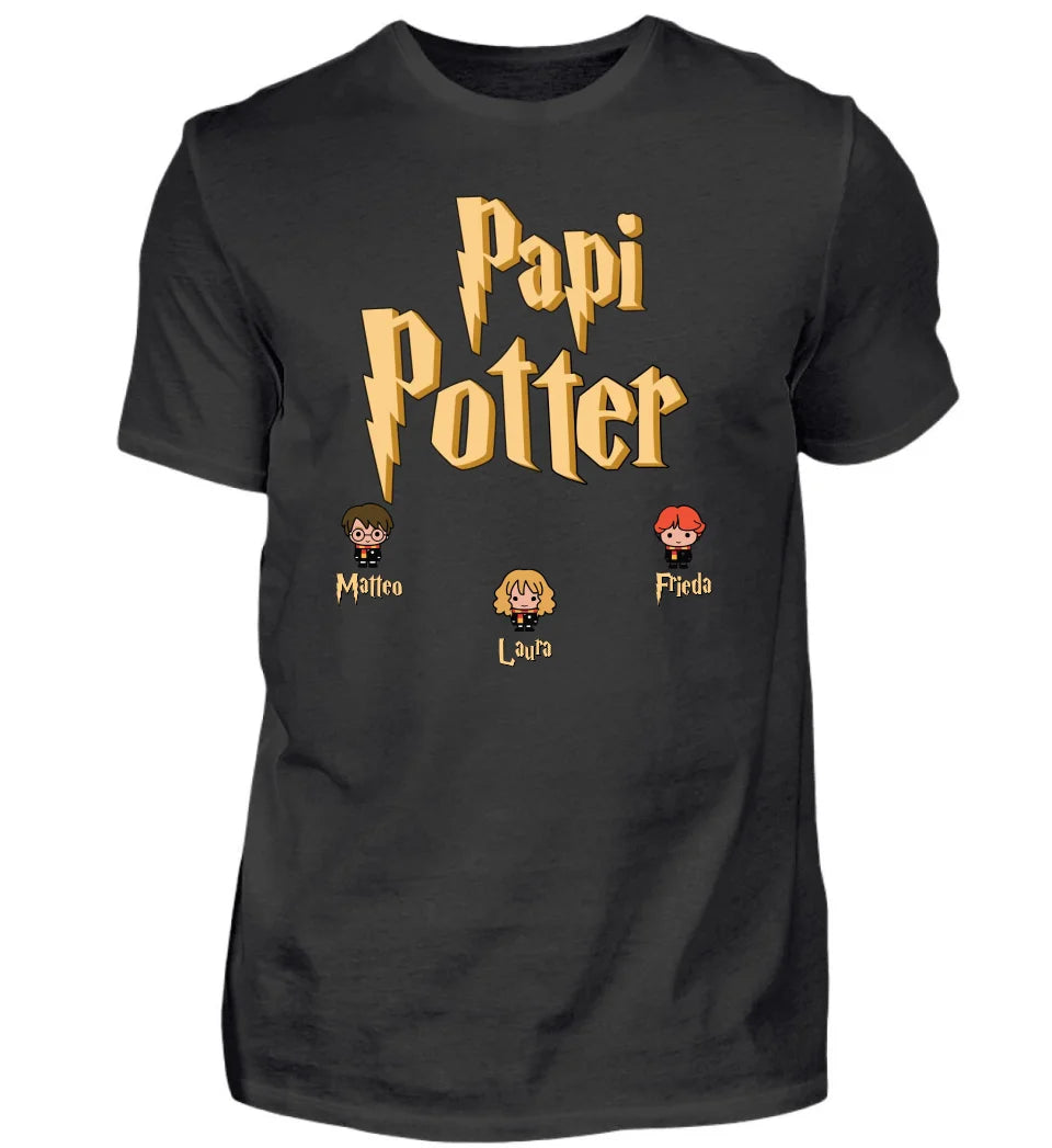 Papi Potter personalisiertes Premium Unisex Shirt aus Biobaumwolle