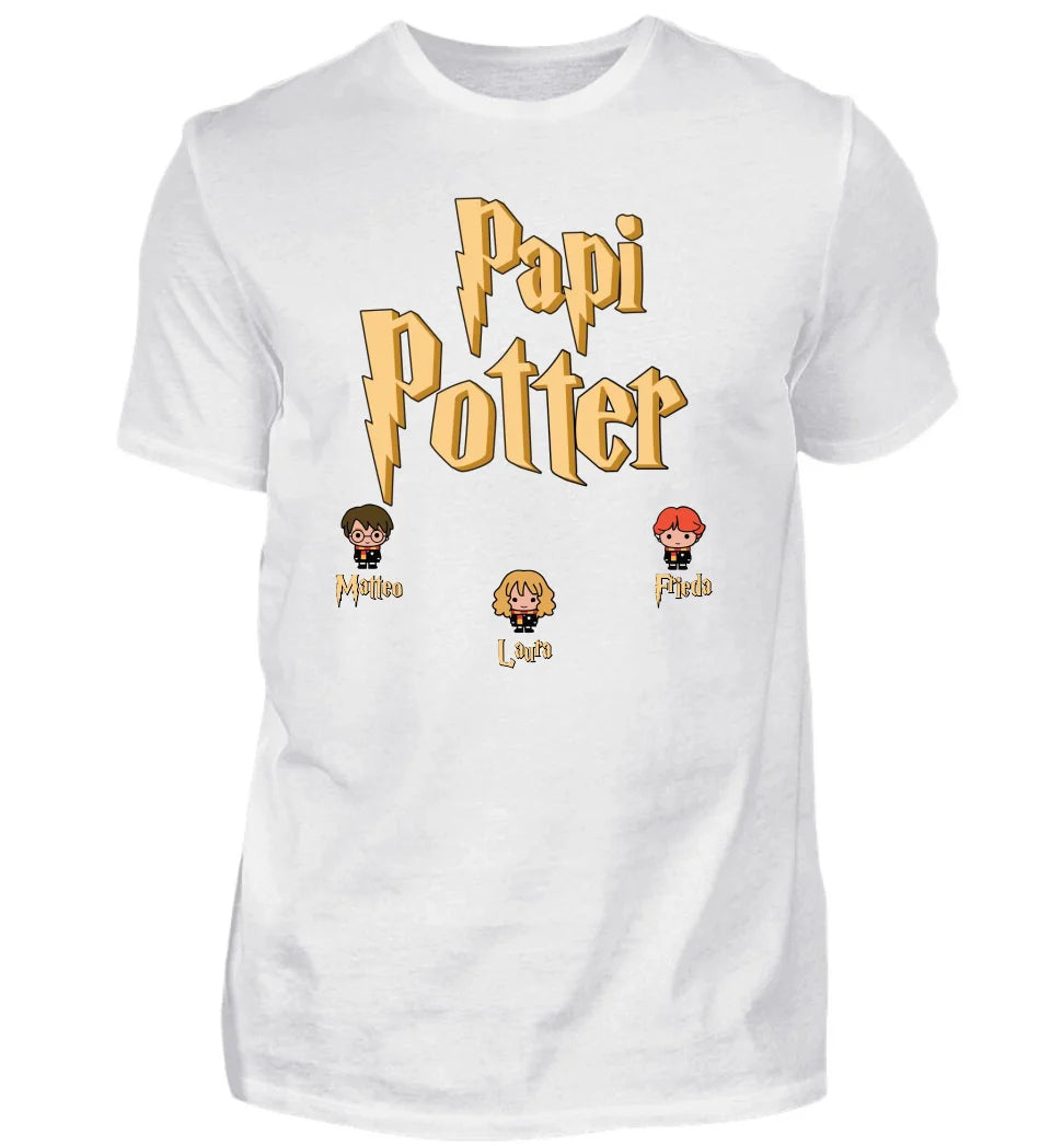 Papi Potter personalisiertes Premium Unisex Shirt aus Biobaumwolle