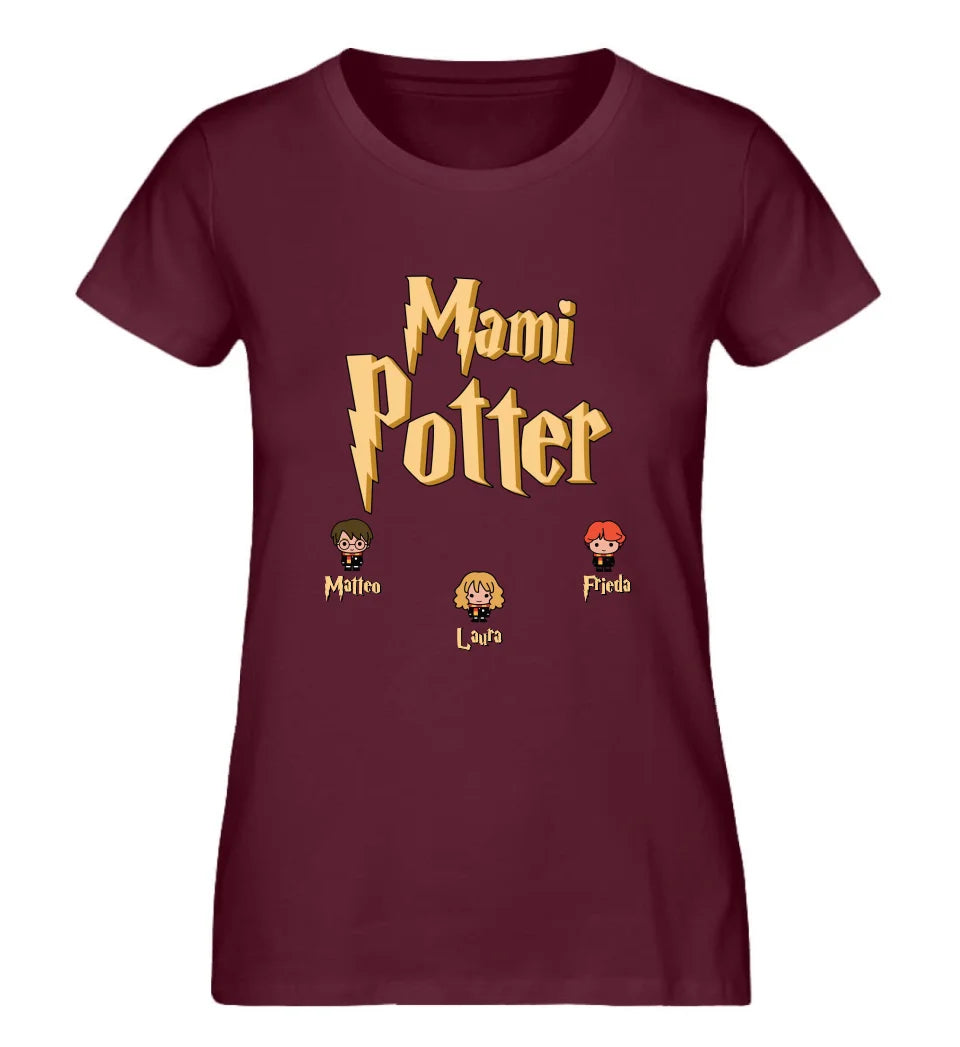 Mami Potter personalisiertes Damen Premium Shirt aus Biobaumwolle