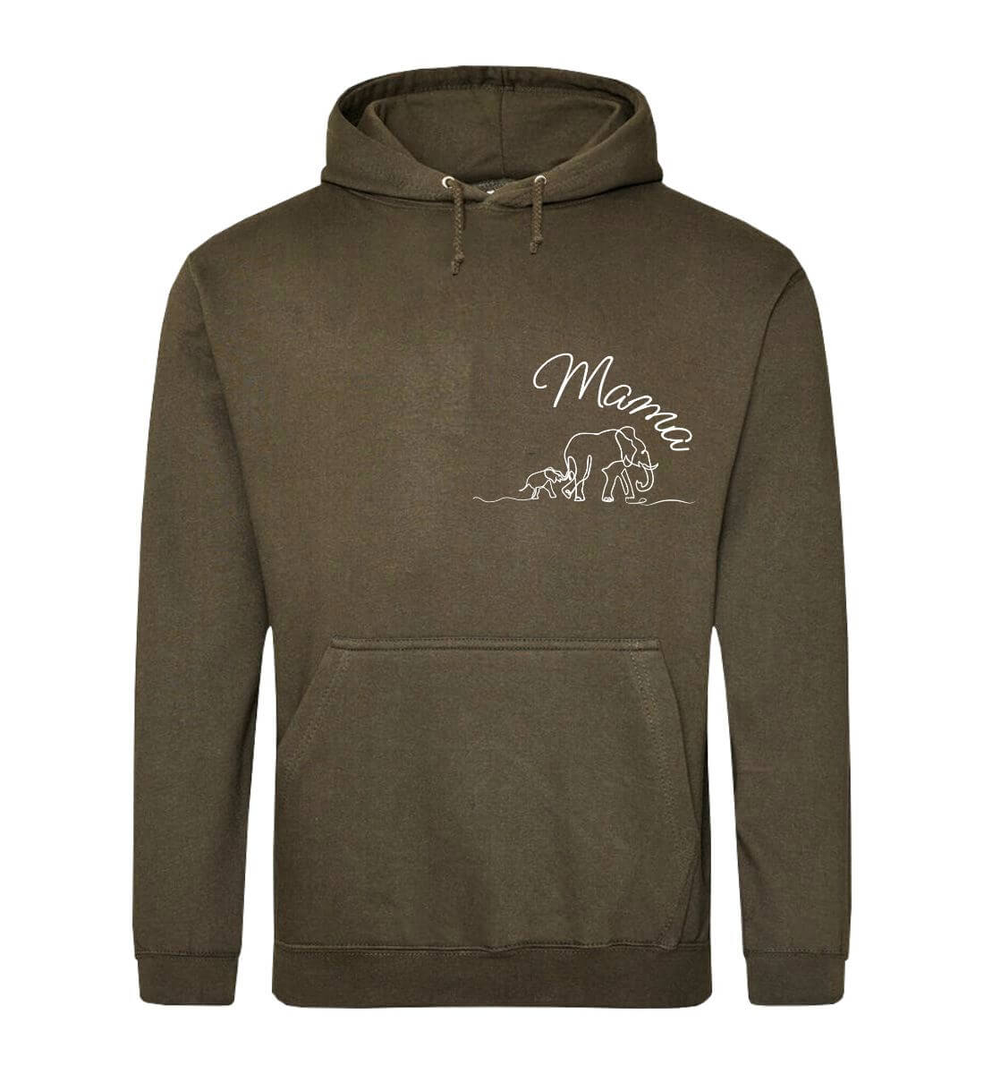 Mama Kind Elefant - Premium Hoodie für Damen aus Biobaumwolle