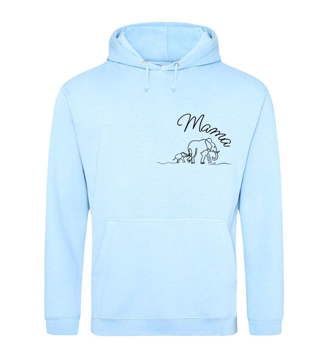 Mama Kind Elefant - Premium Hoodie für Damen aus Biobaumwolle