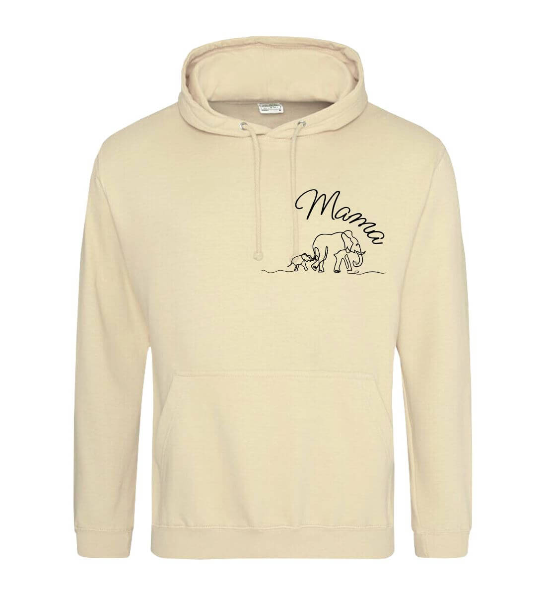 Mama Kind Elefant - Premium Hoodie für Damen aus Biobaumwolle