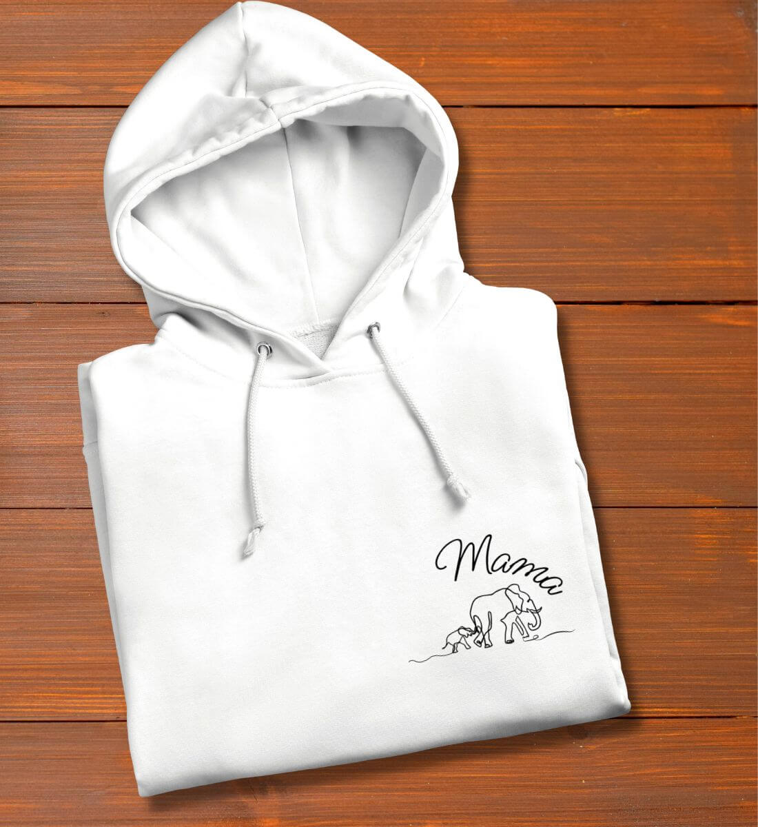 Mama Kind Elefant - Premium Hoodie für Damen aus Biobaumwolle