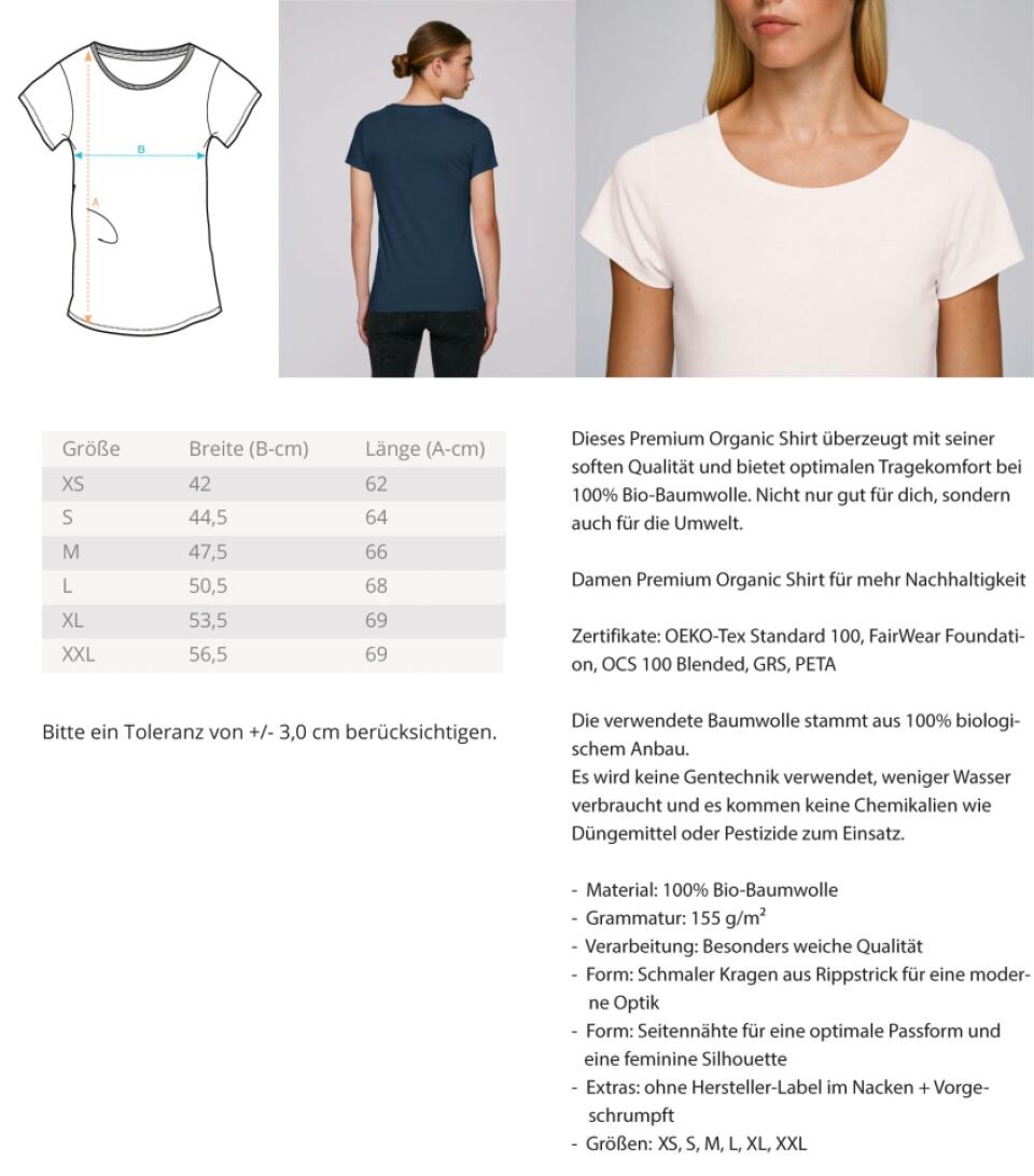 Blumenhände Premium Shirt aus Biobaumwolle Personalisierbar