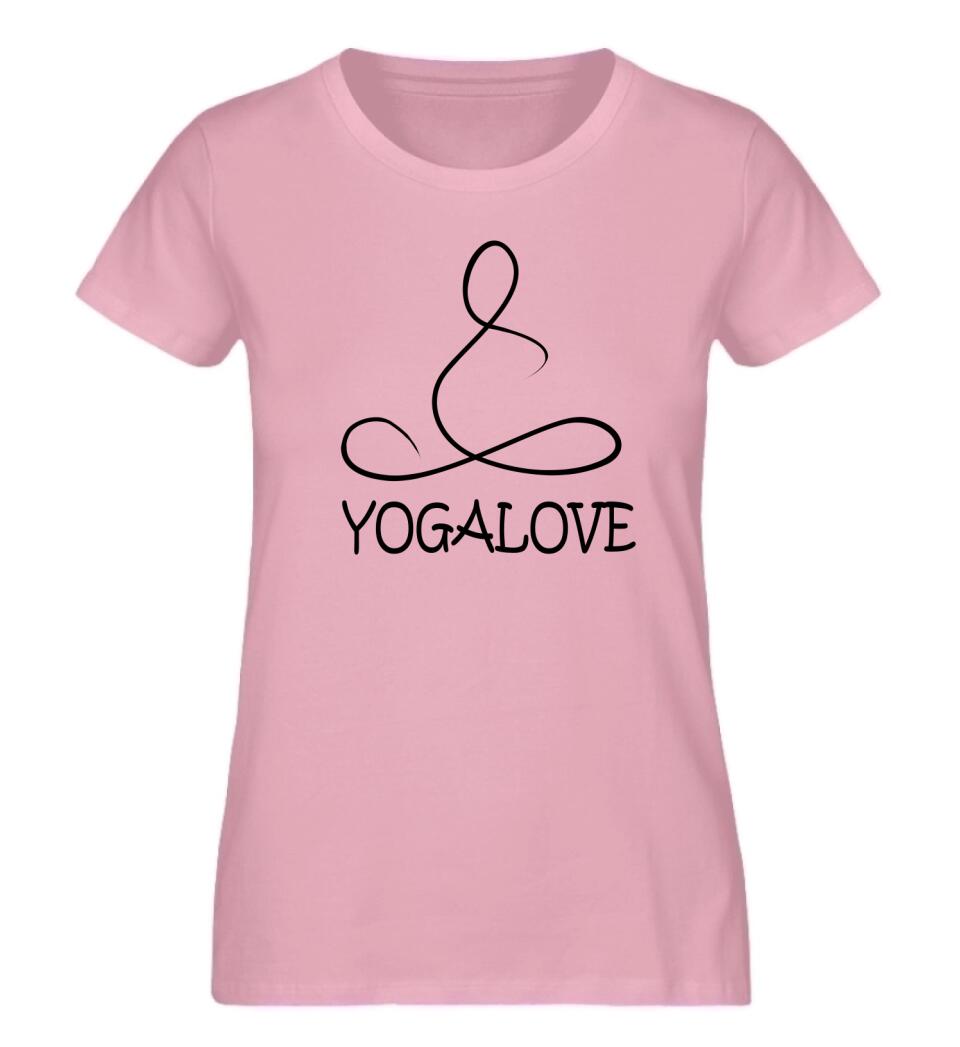 Yogalove personalisiertes Premium Shirt aus Biobaumwolle