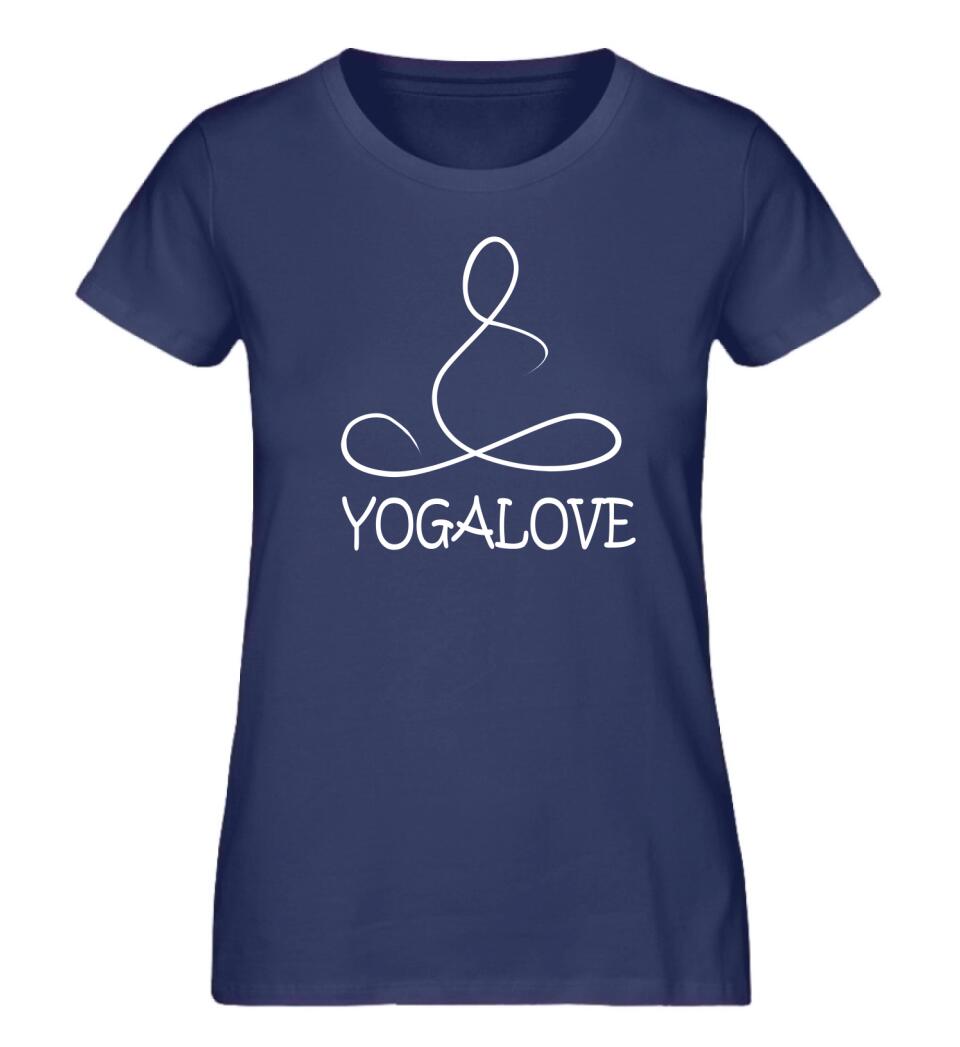 Yogalove personalisiertes Premium Shirt aus Biobaumwolle