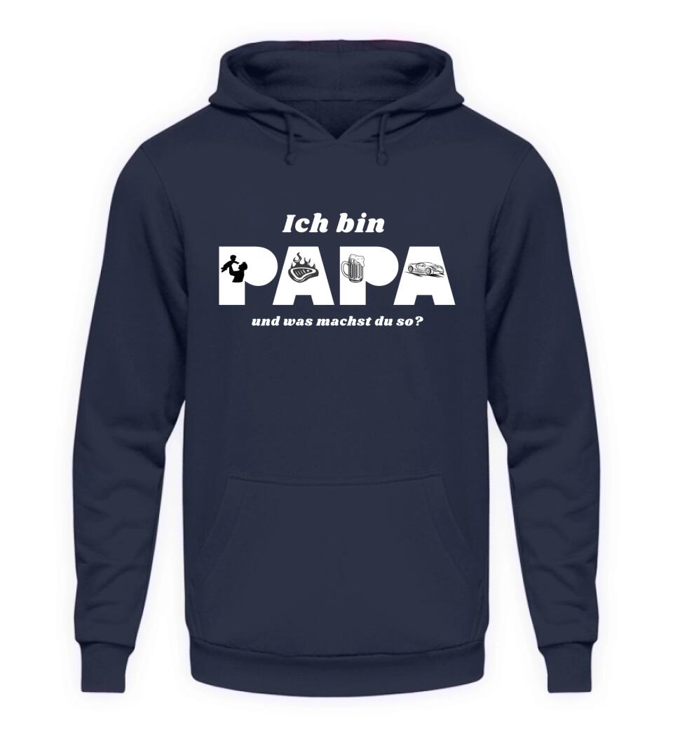 Ich bin Papa Hoodie - 4 Motive zur Auwahl