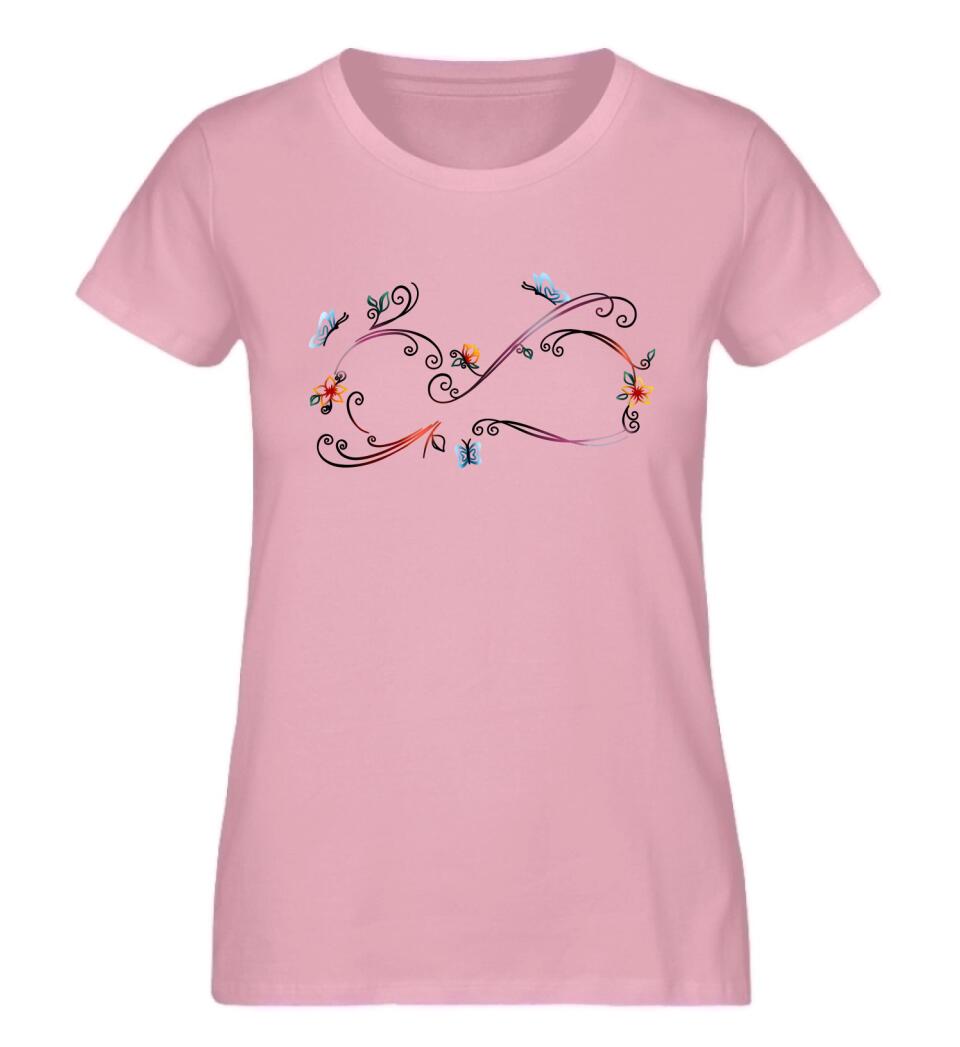 Infinity Love Premium Shirt aus Biobaumwolle personalisierbar