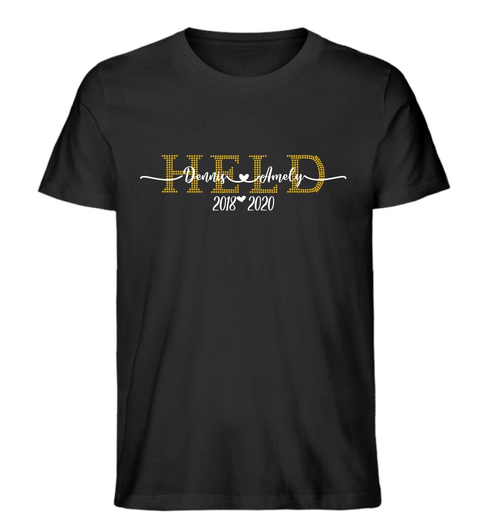 Heldin & Held personalisiertes Premium Shirt aus Biobaumwolle