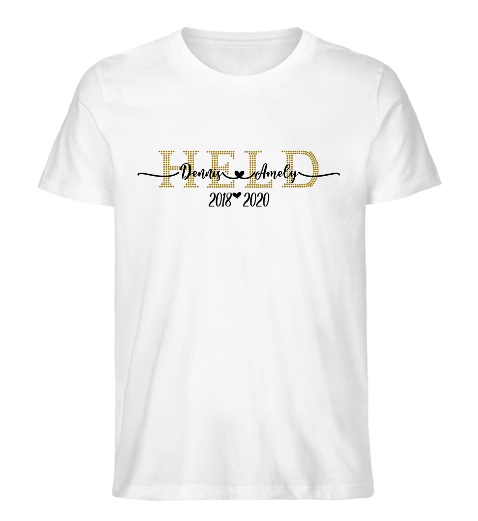 Heldin & Held personalisiertes Premium Shirt aus Biobaumwolle