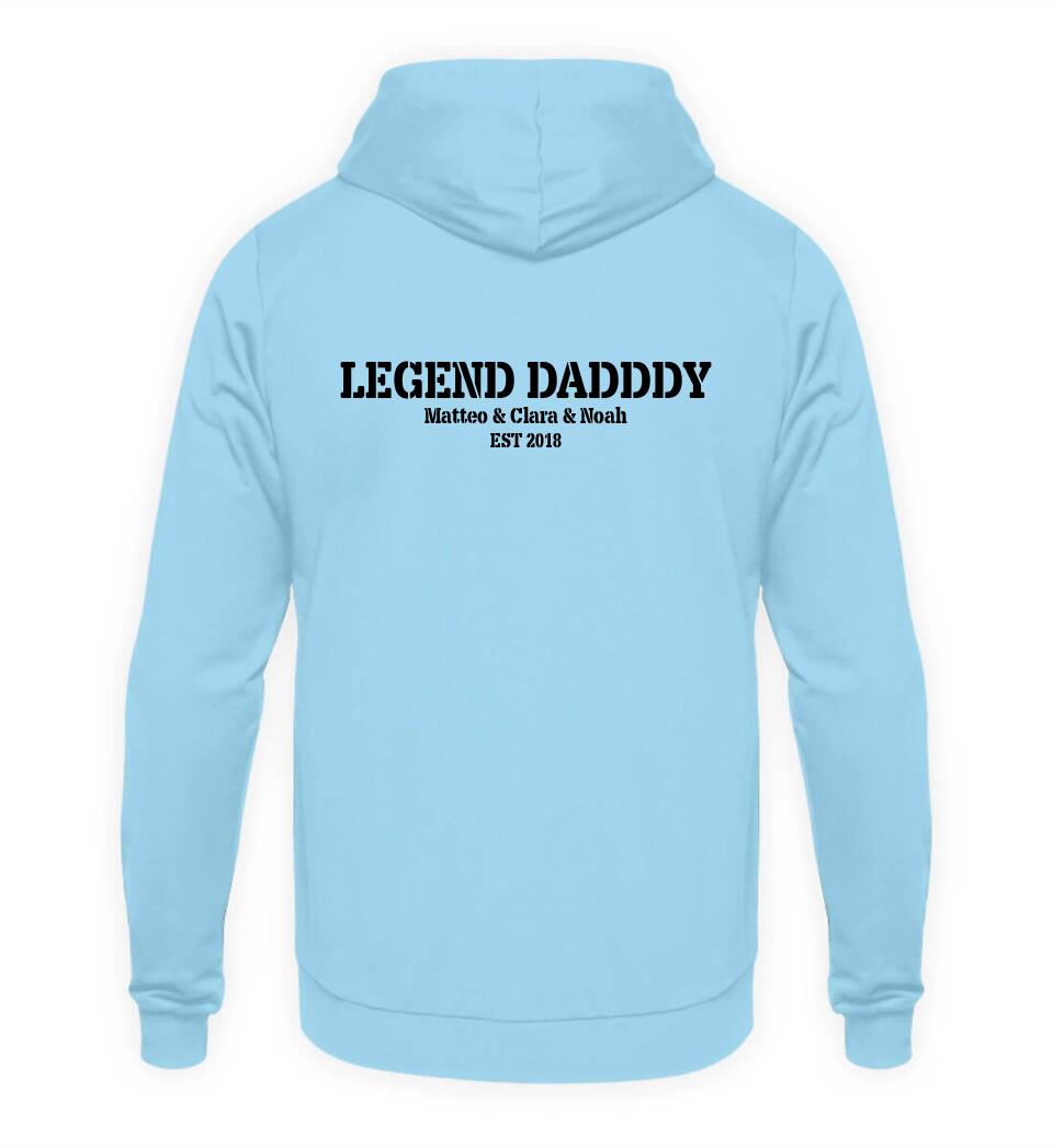 LEGEND DADDY Hoodie personalisierbar Rückenmotiv