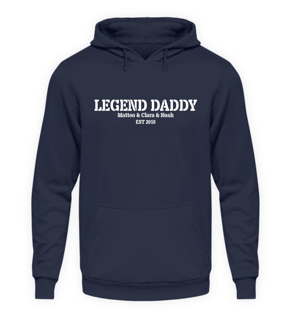 LEGEND DADDY Hoodie personalisierbar Rückenmotiv