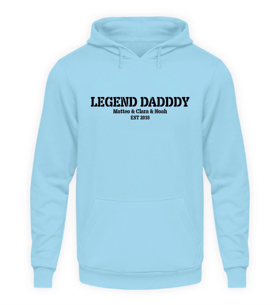 LEGEND DADDY Hoodie personalisierbar Rückenmotiv