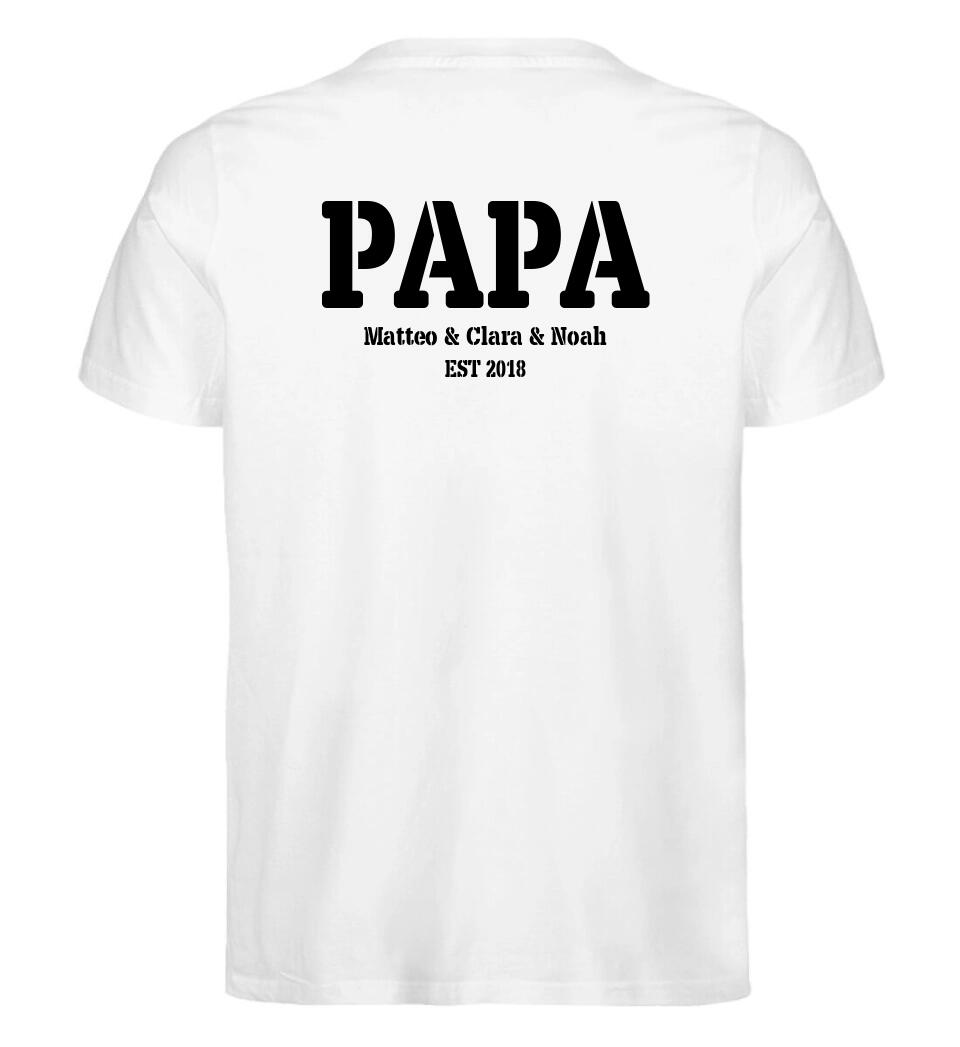 PAPA EST Premium Shirt aus Biobaumwolle personalisierbar