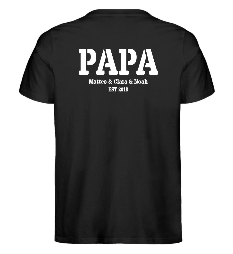 PAPA EST Premium Shirt aus Biobaumwolle personalisierbar