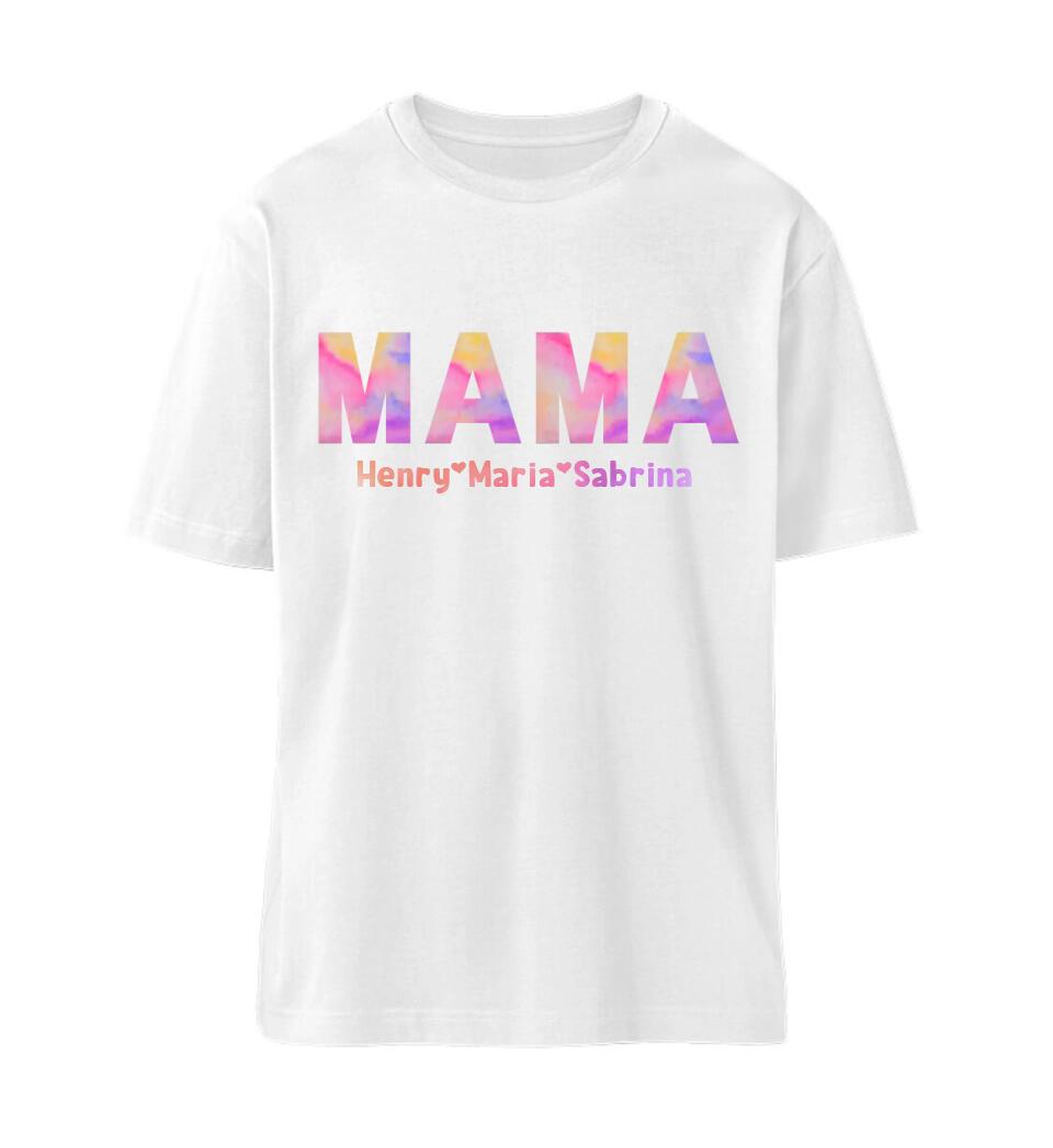 MAMA bunt Premium Shirt aus Biobaumwolle personalisierbar