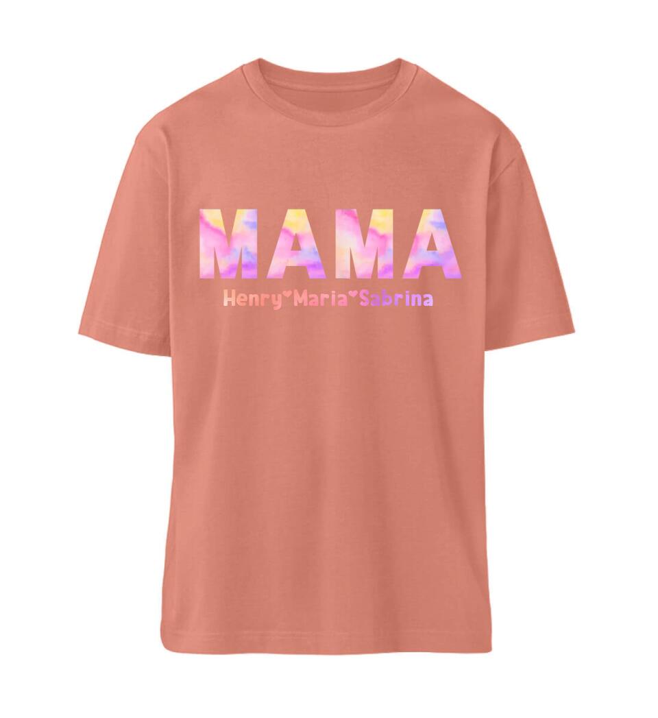 MAMA bunt Premium Shirt aus Biobaumwolle personalisierbar