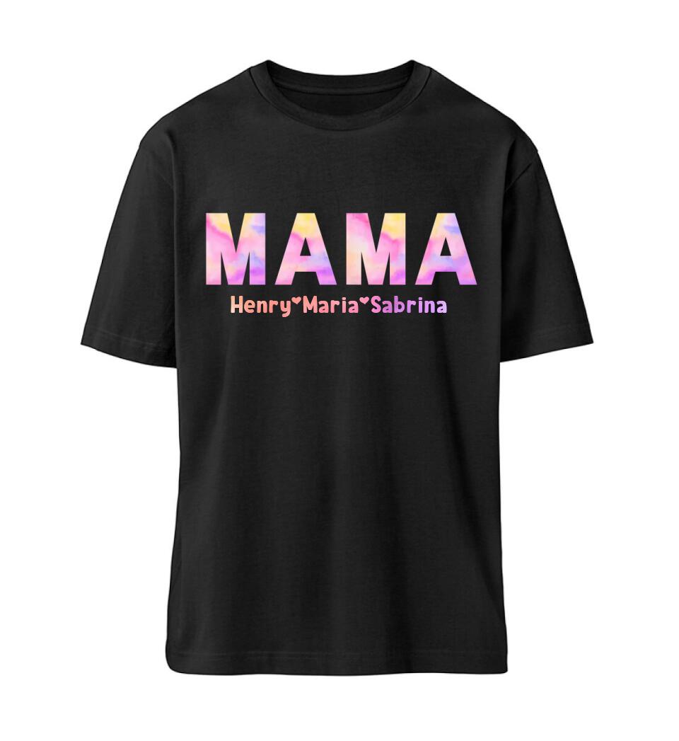 MAMA bunt Premium Shirt aus Biobaumwolle personalisierbar