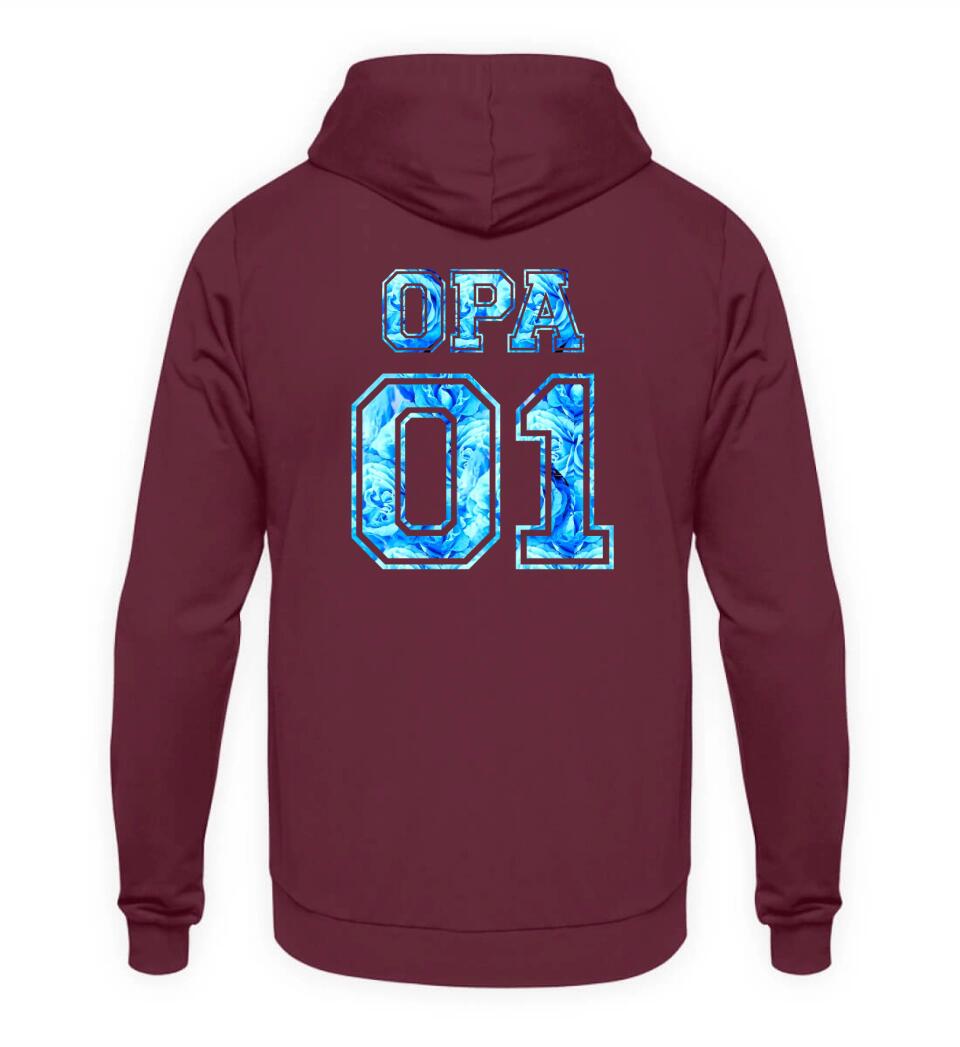 OPA 01 Personalisierbar - PREMIUM Hoodie aus Biobaumwolle