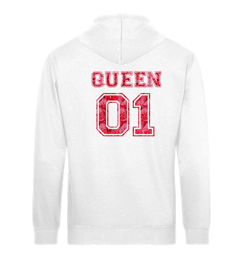 QUEEN 01 Personalisierbar - PREMIUM Hoodie aus Biobaumwolle