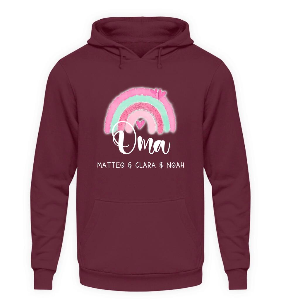 Regenbogen Hoodie Personalisierbar