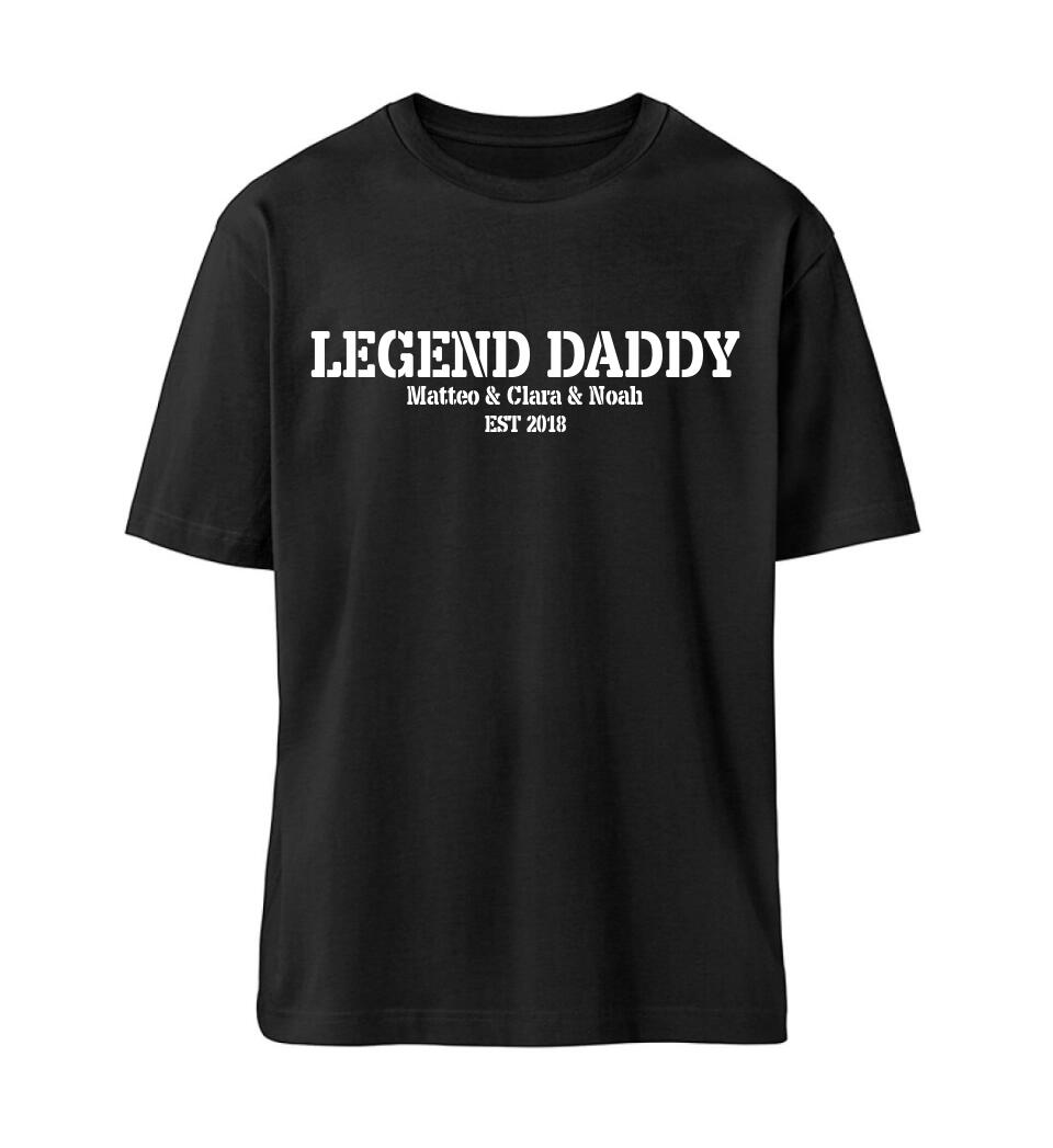 LEGEND DADDY personalisiertes Premium T-Shirt aus Biobaumwolle