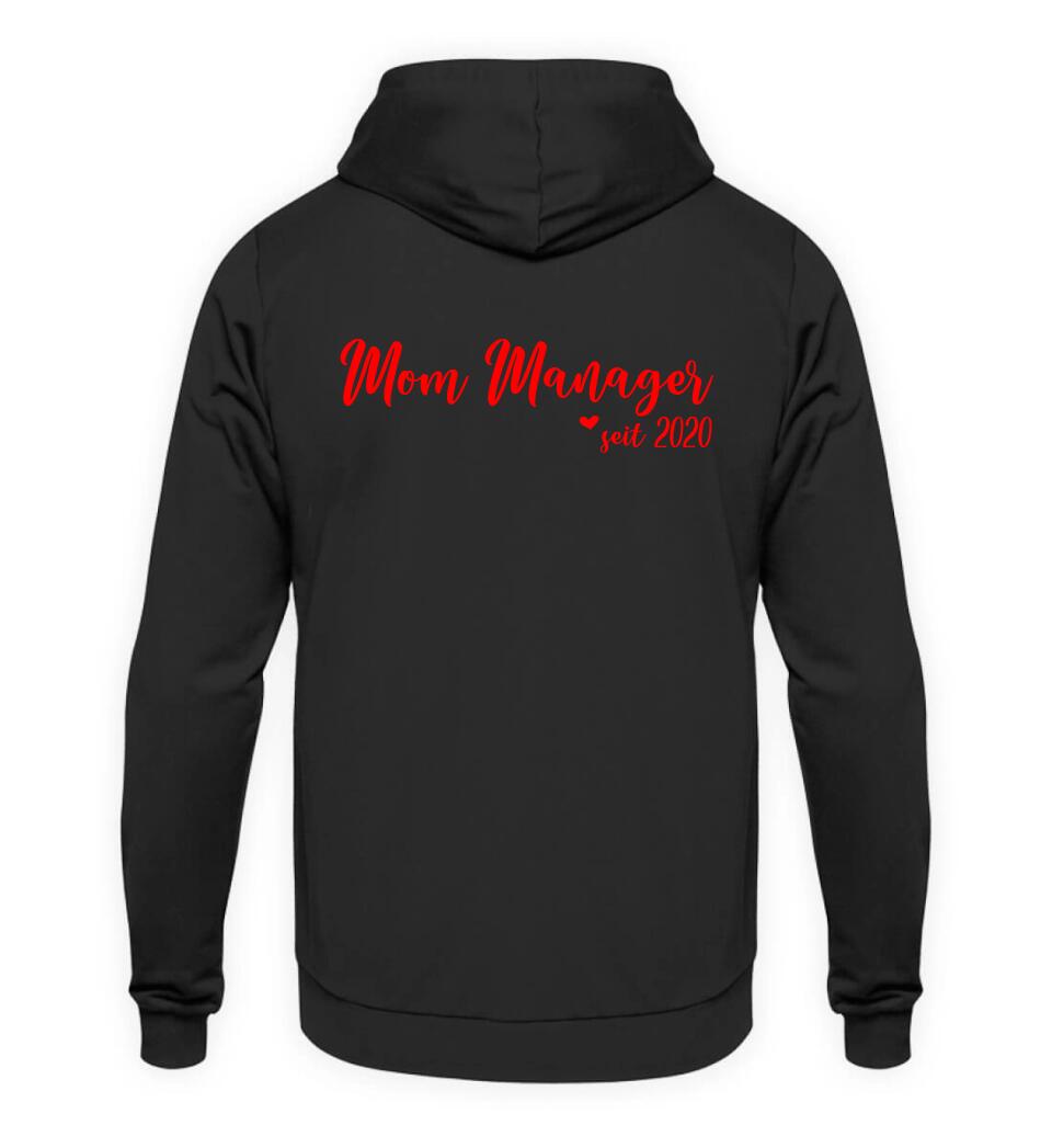 MOM MANAGER Schreibschrift in Rosenfarben - Hoodie personalisierbar