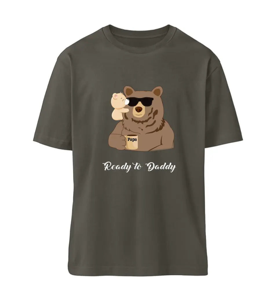 Ready to Daddy Papa Bär - Premium Herren T-Shirt aus Biobaumwolle