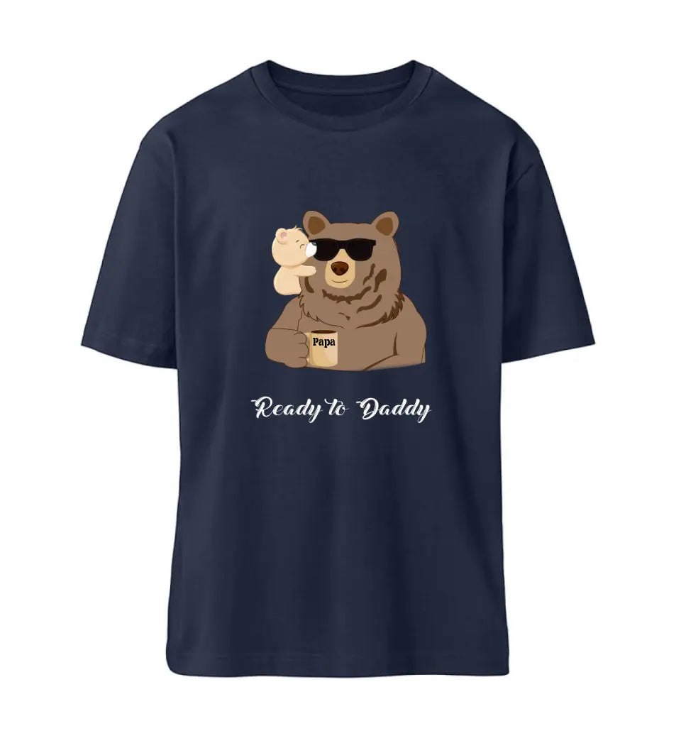 Ready to Daddy Papa Bär - Premium Herren T-Shirt aus Biobaumwolle