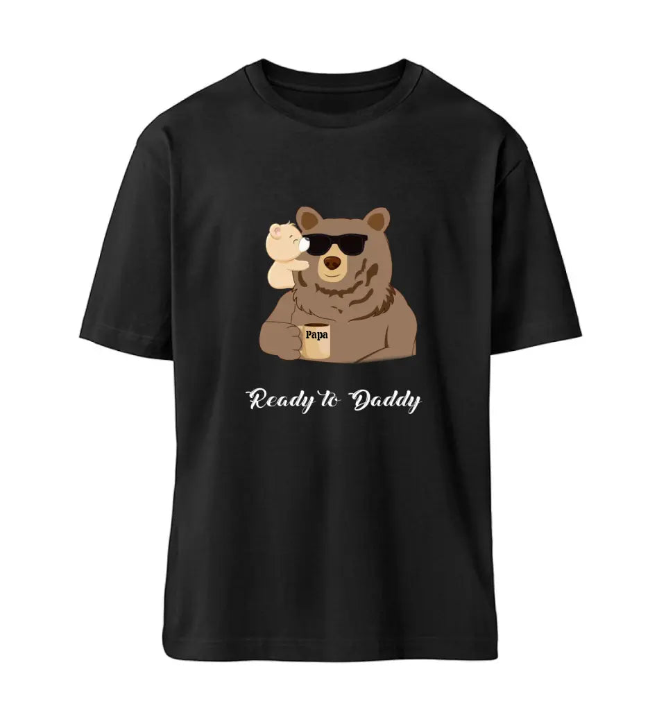 Ready to Daddy Papa Bär - Premium Herren T-Shirt aus Biobaumwolle