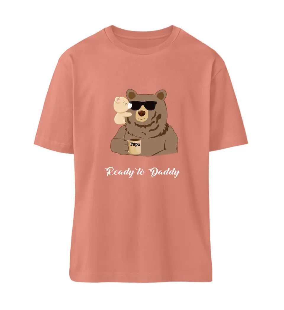 Ready to Daddy Papa Bär - Premium Herren T-Shirt aus Biobaumwolle