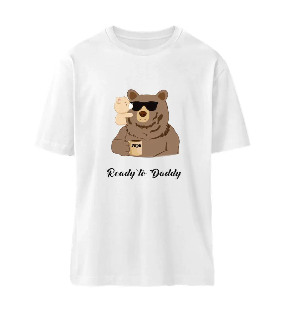 Ready to Daddy Papa Bär - Premium Herren T-Shirt aus Biobaumwolle