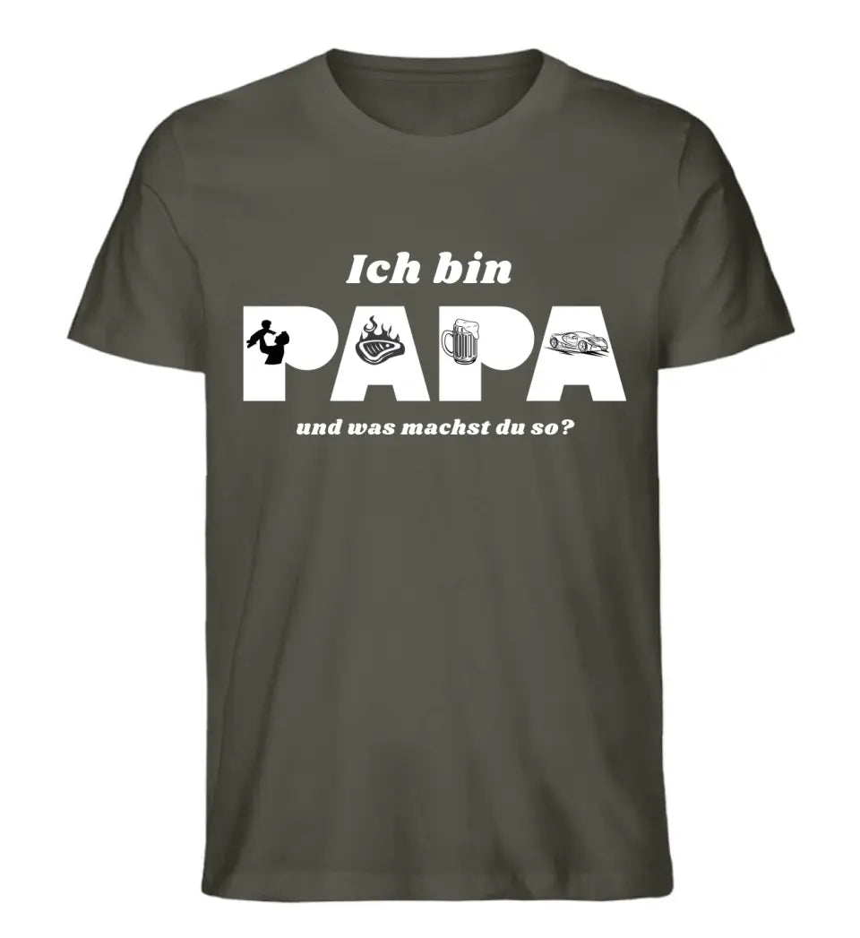 Ich bin Papa Premium Shirt aus Biobaumwolle