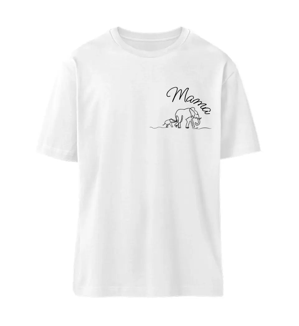 Mama Elefantenbaby Lineart Premium T-Shirt aus Biobaumwolle - wähle aus 11 Motiven