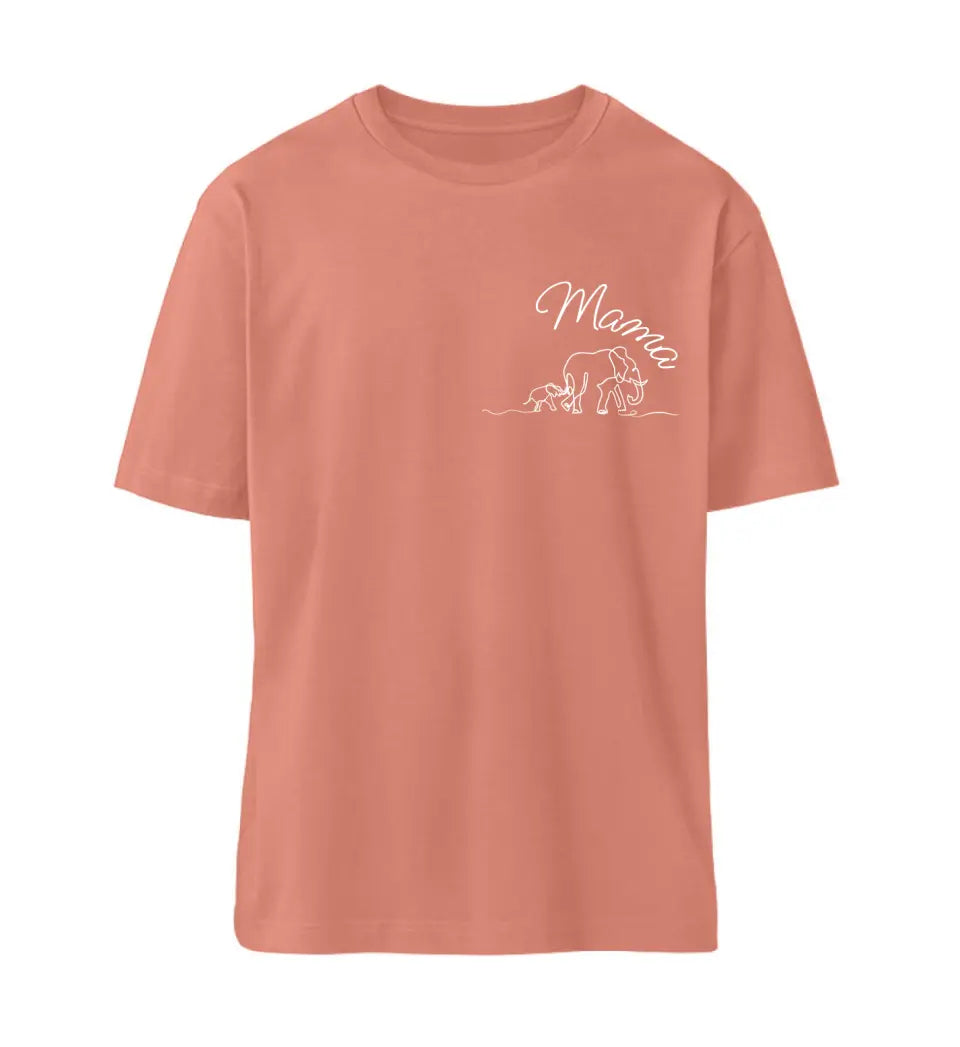 Mama Elefantenbaby Lineart Premium T-Shirt aus Biobaumwolle - wähle aus 11 Motiven